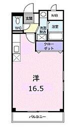 JR予讃線 香西駅 徒歩7分の賃貸マンション 1階ワンルームの間取り