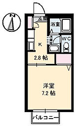 高松琴平電気鉄道長尾線 木太東口駅 徒歩4分の賃貸アパート 1階1Kの間取り