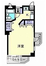 ラフィーネ塩上 4階1Kの間取り