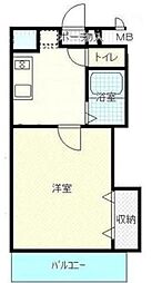 高松琴平電気鉄道琴平線 太田駅 徒歩29分の賃貸マンション 3階1DKの間取り