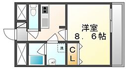 高松琴平電気鉄道志度線 今橋駅 徒歩3分の賃貸マンション 6階1Kの間取り