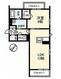JR土讃線 善通寺駅 徒歩14分の賃貸アパート 3階1LDKの間取り