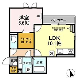 高松琴平電気鉄道琴平線 片原町駅 徒歩3分の賃貸アパート 2階1LDKの間取り
