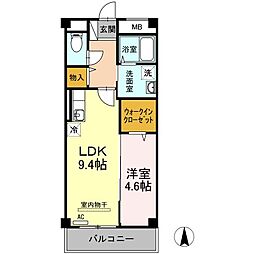 高松琴平電気鉄道長尾線 元山駅 徒歩32分の賃貸マンション 1階1LDKの間取り