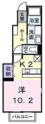 JR予讃線 香西駅 徒歩9分の賃貸アパート 1階1Kの間取り