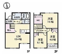 高松琴平電気鉄道長尾線 元山駅 徒歩35分の賃貸アパート 1階3LDKの間取り