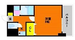 リマーク上之町 4階1Kの間取り