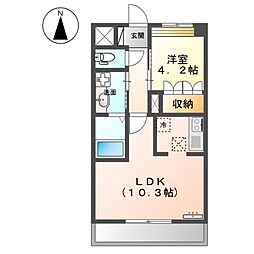 フェリーチェ 1LDKの間取図画像