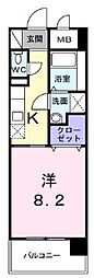 デイドリーム 1Kの間取図画像