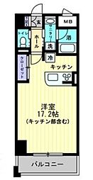 アルファレガロ中央町 1Kの間取図画像