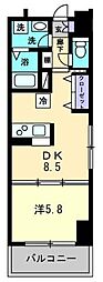 FINESQUARE錦町 1DKの間取図画像
