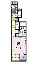 ザ・ビレッジグリーン宇多津3 1Kの間取図画像