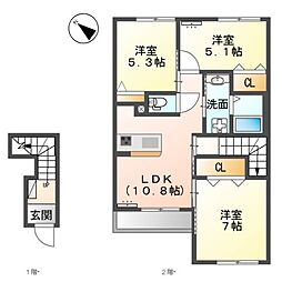 マリアージュ3 3LDKの間取図画像