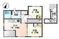 キャンベル 2DKの間取図画像
