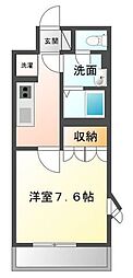 レスポワール善通寺 1Kの間取図画像