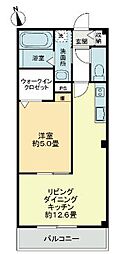 エレガンテ瓦町 1LDKの間取図画像