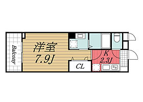 千葉県千葉市中央区新宿1丁目（賃貸マンション1K・5階・26.67㎡） その2