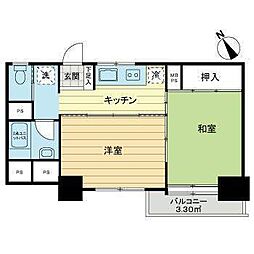 川口ファミリーマンション 2Kの間取図画像