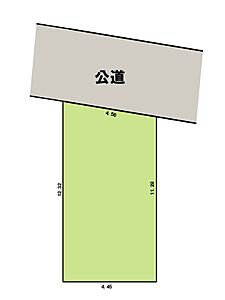 区画図：販売1区画の土地でございます。