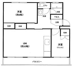 間取図画像 2LDK