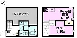 ライゼスト浦和美園 ワンルームの間取図画像