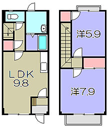 ブランシェサソウ 2LDKの間取図画像
