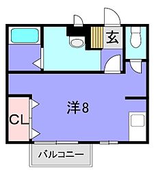 セイコーハイツ ワンルームの間取図画像