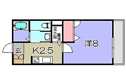 シャーメゾンフォンターナ 1Kの間取図画像