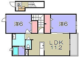 エイチアンドピー 2LDKの間取図画像