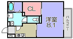 アーバンプロムナード2A 1Kの間取図画像