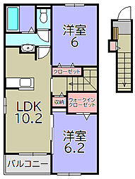 セレッソ4 2LDKの間取図画像