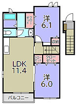 エアリー　ストリートB  ｜ 滋賀県東近江市桜川東町（賃貸アパート2LDK・2階・57.12㎡） その2