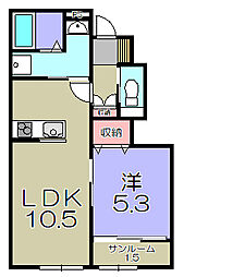 グッドライフステージ中野B 1階1LDKの間取り