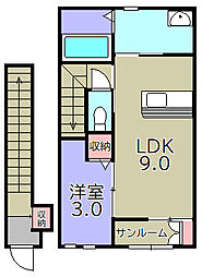 グッドライフステージ清水 1LDKの間取図画像