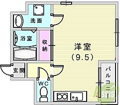 平野エスペランス 507 ｜ 兵庫県神戸市兵庫区上三条町2-2（賃貸マンション1R・5階・25.10㎡） その2