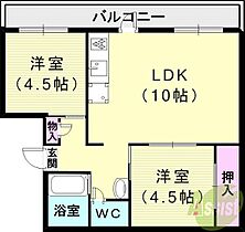 ドミールサニー君影町1号棟  ｜ 兵庫県神戸市北区君影町4丁目12（賃貸マンション2LDK・3階・50.00㎡） その2