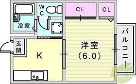 中山手ガーデンパレスA棟  ｜ 兵庫県神戸市中央区中山手通7丁目36-37（賃貸アパート1K・2階・24.80㎡） その2