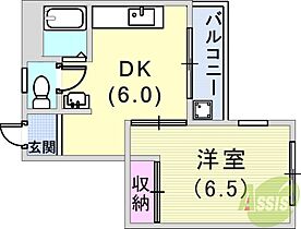 サチハイツ  ｜ 兵庫県神戸市兵庫区小河通2丁目（賃貸マンション1DK・4階・30.00㎡） その2