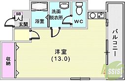 メゾン・ティファニー ワンルームの間取図画像