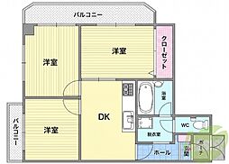 プリオーレ神戸 3DKの間取図画像