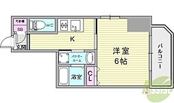 エステムコート神戸元町ヒルズ 1Kの間取図画像