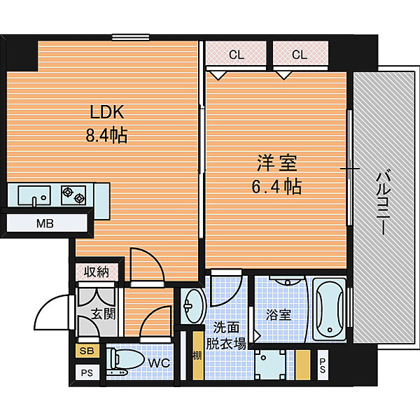 レジェンドール大阪天満Gレジデンス ｜大阪府大阪市北区天満２丁目(賃貸マンション1LDK・7階・39.22㎡)の写真 その2