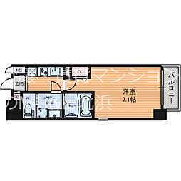 インザグレイス新大阪ソレアード 10階1Kの間取り