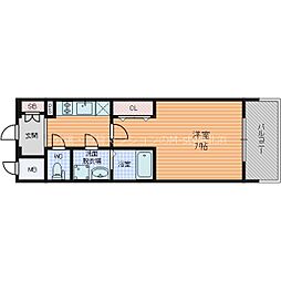 エスプレイス大阪城サウスコンフォート 1Kの間取図画像