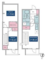 RESIDIA文京小石川 2DKの間取図画像