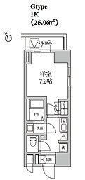 RESIDIA日本橋馬喰町2 1Kの間取図画像
