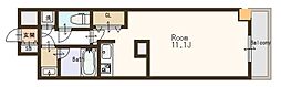シティヒルズ安堂寺 1Kの間取図画像