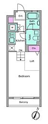 RESIDIA笹塚 ワンルームの間取図画像