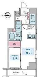 レジディア御茶ノ水3 1LDKの間取図画像