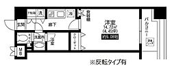 レジディア上野池之端 1Kの間取図画像